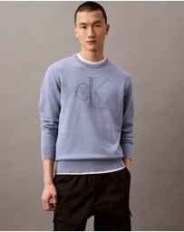 Calvin Klein Jeans - Smooth Cotton Monogram Logo Jumper