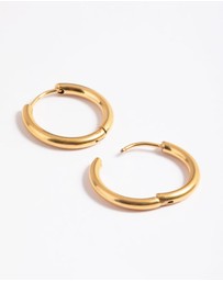 Lovisa - Gold Plated Surgical Steel Thin 12mm Hoop Earrings