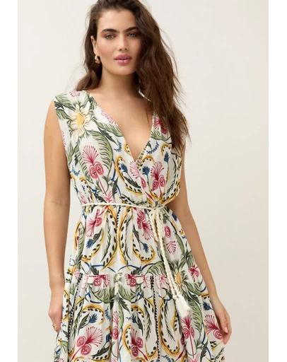 NEXT - Sleeveless V-Neck Belted Maxi Dress