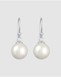 Elli Jewelry - Earrings Ear Hanger Classic with shell core pearl in 925 sterling silver