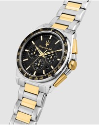 Maserati - Maserati Velocita 43mm Chrono Black Dial Two Tone Stainless Steel Strap Watch