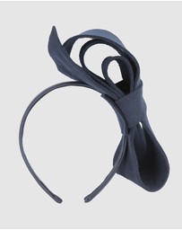 Max Alexander - Felt Navy Bow Fascinator