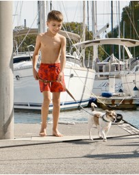 Tolu Australia - Boys Red Swim Shorts With Jellyfish