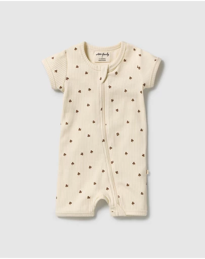 Wilson & Frenchy - My Lucky Charm Organic Boyleg Zipsuit - Babies