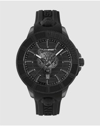 Plein Sport - PLEIN CITY RUSH 45mm Black dial and Black Silicone Strap