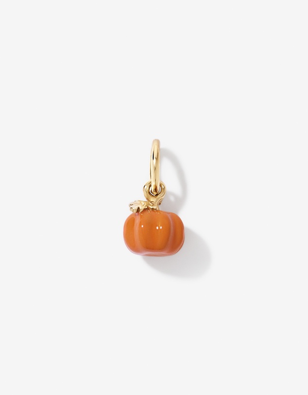 Michael Hill - Thanksgiving Pumpkin Pendant with Orange Enamel in 18kt Yellow Gold Vermeil
