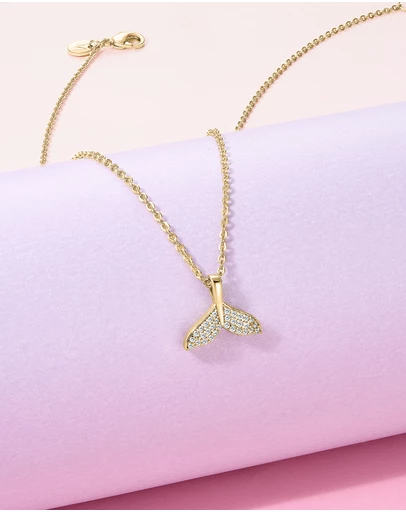 Mestige Kids - Mermaid Shimmer Necklace - 18K Gold Plated