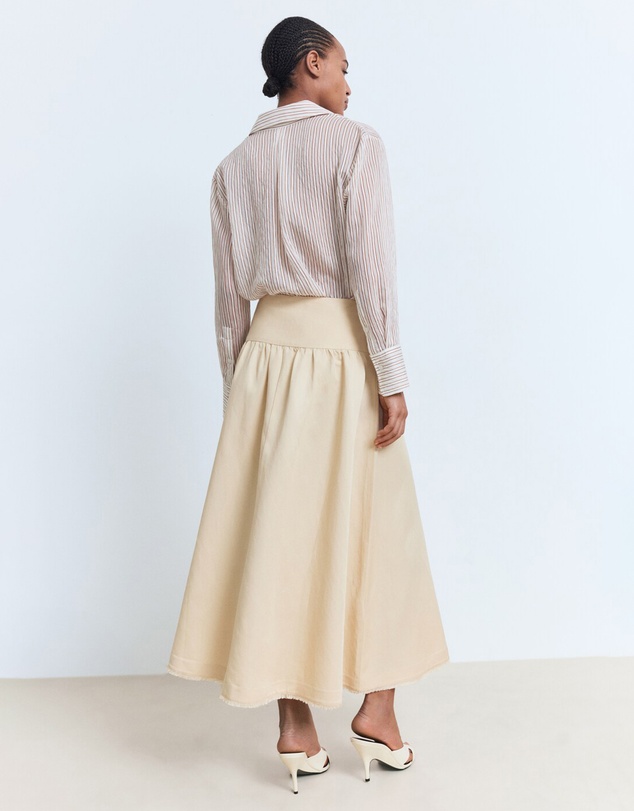 M.N.G - Midi Skirt With Frayed Ends