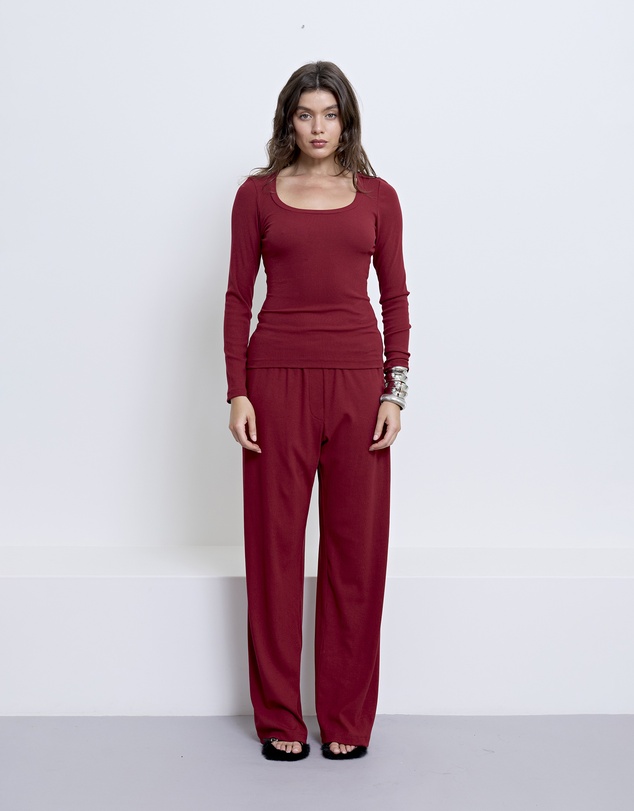 PFEIFFER - Biscayne Long Sleeve Top Sangria