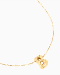 Lovisa - Waterproof Gold Plated Stainless Steel Large Bubble Letter B Necklace