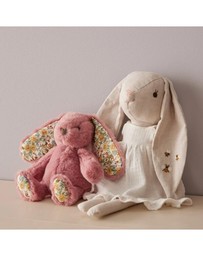 Jiggle and Giggle - Floral Raspberry Bunny Rattle Small