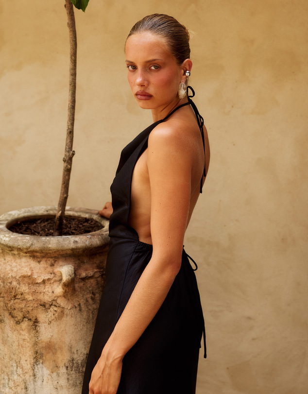 Runaway the Label - Jelena Halter Open Back Maxi Dress
