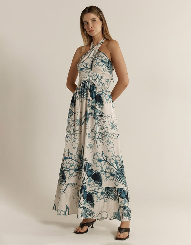Fate + Becker - Solstice Palms Halter  Dress