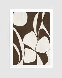 Olive et Oriel - Muted Petals No 1 by Shatha Al Dafai Art Print