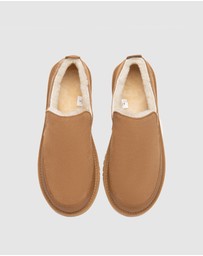 EVERAU - Australian Shepherd Ugg Frozark Cow Suede Upper Loafer Oxfords Flats
