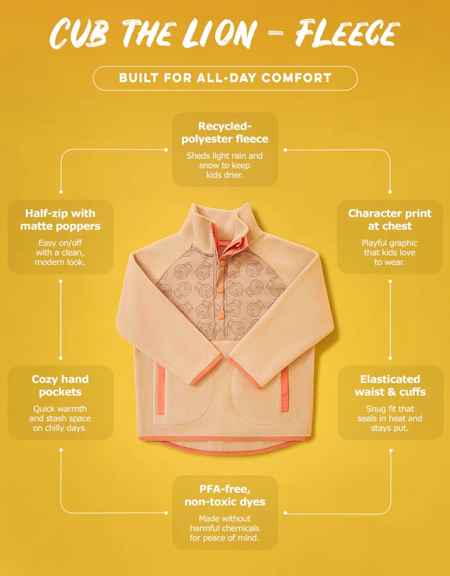 Roarsome - Cub the Lion - Fleece