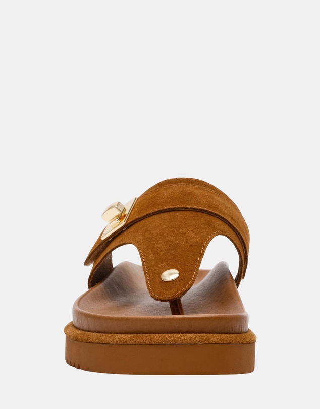 Steve Madden - Thona Chestnut Suede Sandals