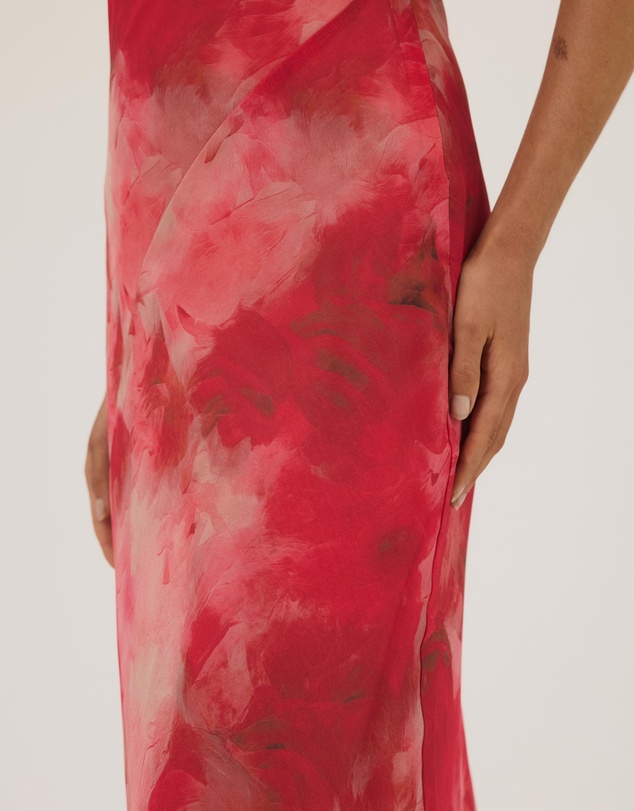 Atmos&Here - Iris One Shoulder Ruffle Floral Printed Maxi Dress