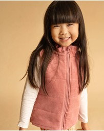 Fox & Finch - Wild Garden Quilted Zip Up Vest - Kids