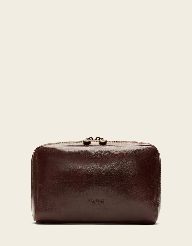 Republic of Florence - Primo Brown Toiletry Bag