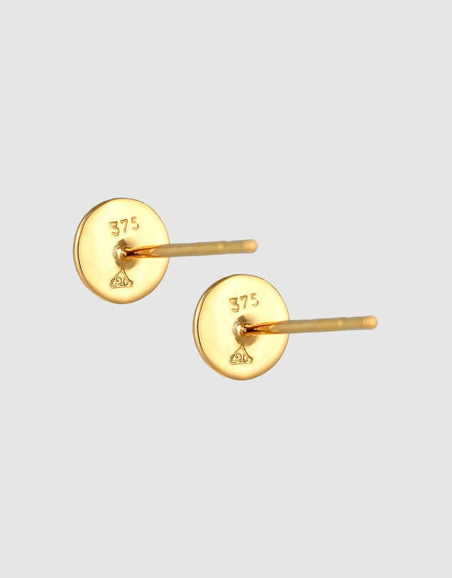 Elli Jewelry - Earrings Studs Circle Elegant Modern Basic in 375 Yellow Gold