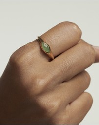 PDPAOLA - Green Aventurine Nomad Stamp Ring