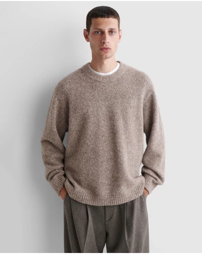 COS - Oversized Alpaca-Blend Crew-Neck