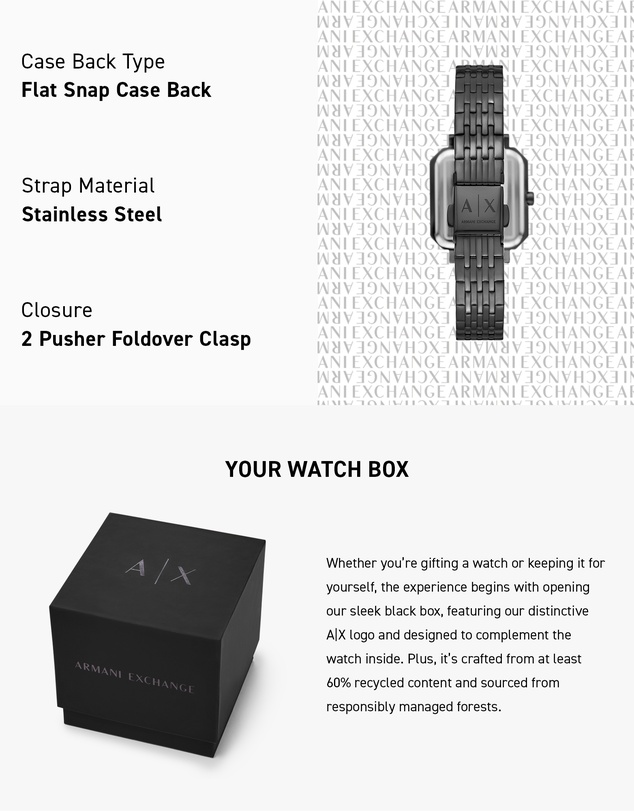 Armani Exchange - Black Analogue Watch