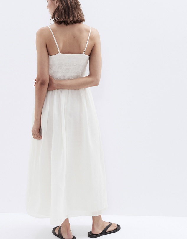 UNISON - Ramie Shirred Dress