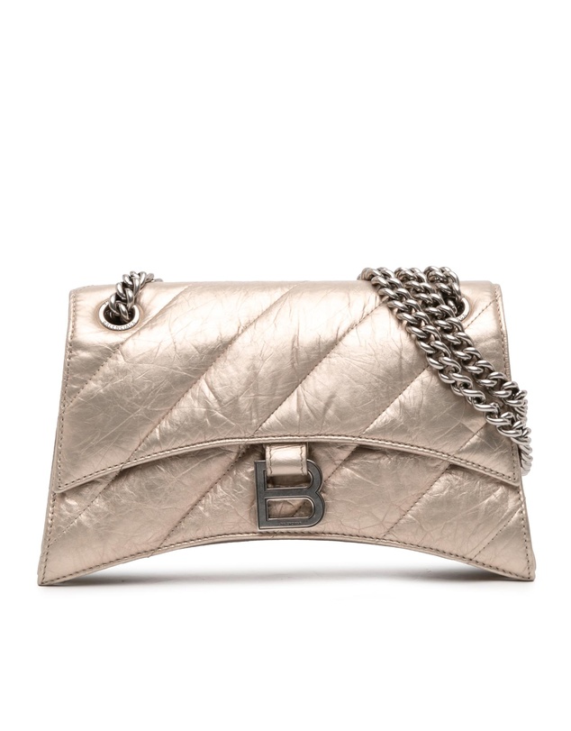 Pre-Loved by Azura Reborn - Pre-Loved Small Metallic Calfskin Crush Chain Shoulder Bag