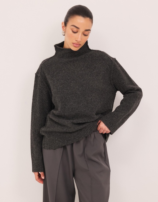 Calli - Collins Funnel Neck Knit Jumper