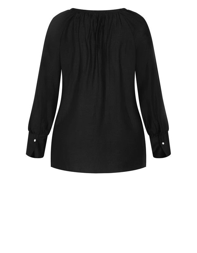 City Chic - Felicity Relaxed V Neck Shirt