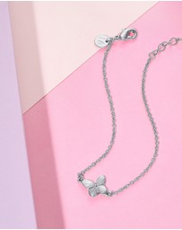 Mestige - Bella Butterfly Bracelet - Silver Plated