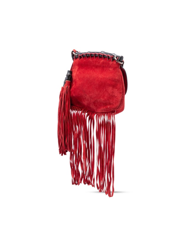Pre-Loved by Azura Reborn - Pre-Loved Small Leather Bamboo Nouveau Fringe Crossbody