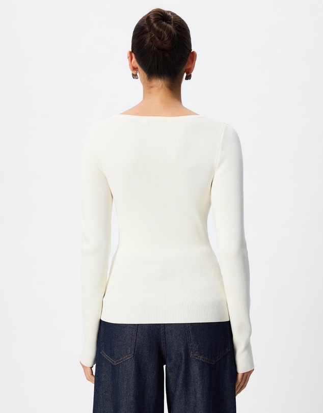 Tussah - Gabrielle Crew Neck Long Sleeve Compact Knit Top