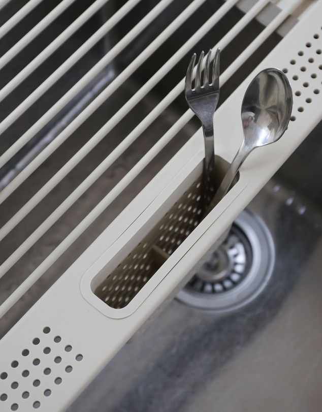 DESIGNSTUFF - DRIP Folding Dish Rack w/ Cutlery Holder