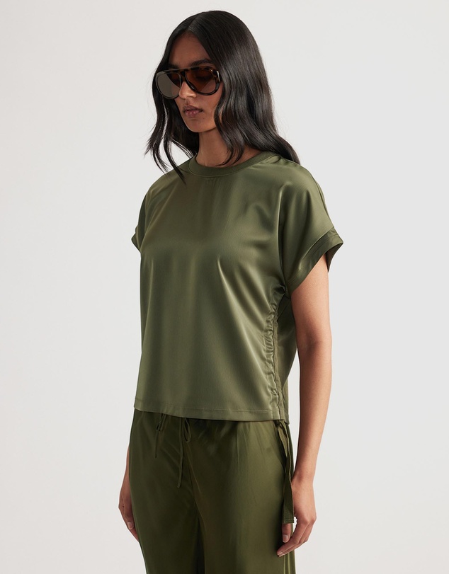 Decjuba - Frankie Satin Side Tie Top