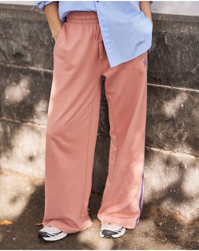 PINK CLAY WASHED NAVY SIDE STRIPE