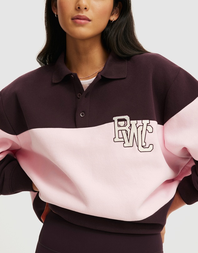 Cotton On Body Active - Plush Graphic Rugby Sweatshirt