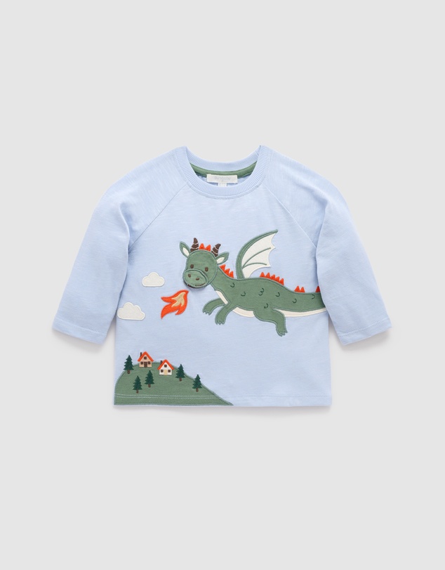 Purebaby - Flying Dragon Long Sleeve Tee -Kids-Babies