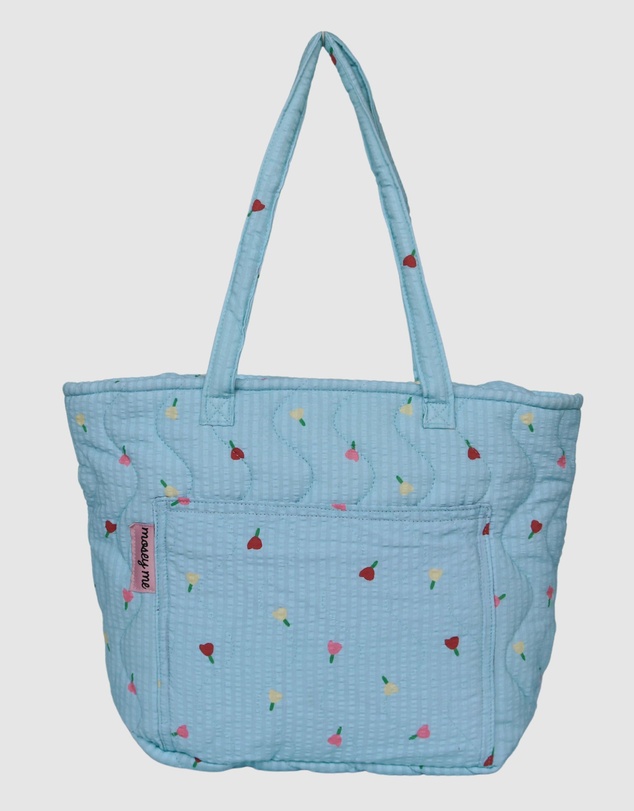 Mosey Me - Forget Me Not Quilted Bag in Sky