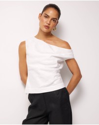 AERE - Off Shoulder Gathered Top