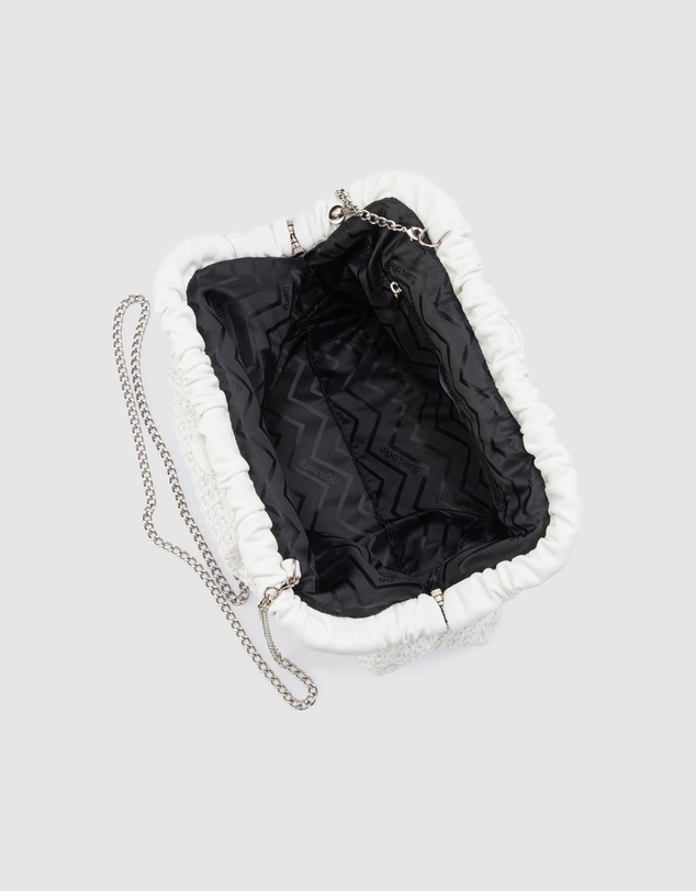 Olga Berg - AMALIA Pleated Woven Clutch