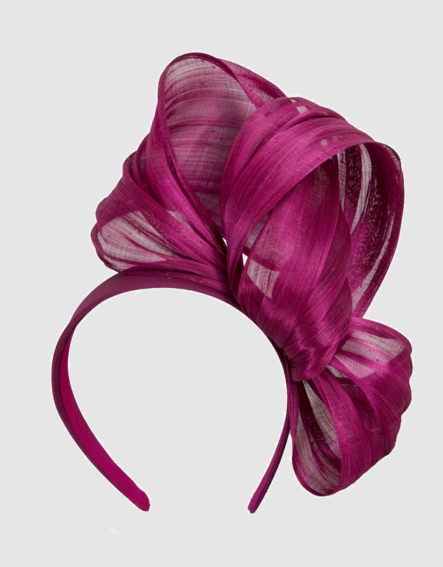 Fillies Collection - Bespoke Magenta Bow Racing Fascinator