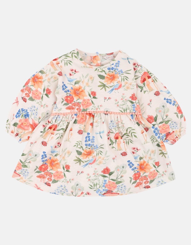 Fox & Finch - Wild Garden Print Organic Dress - Babies