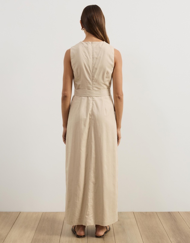 Atmos&Here - Hailey Linen Blend Midi Dress