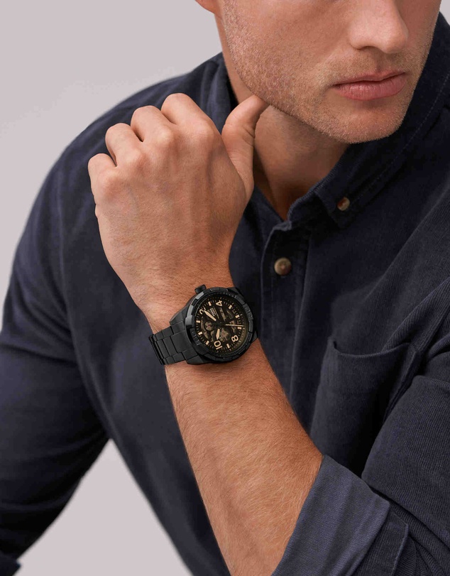 Fossil - Bronson Black Analogue Watch