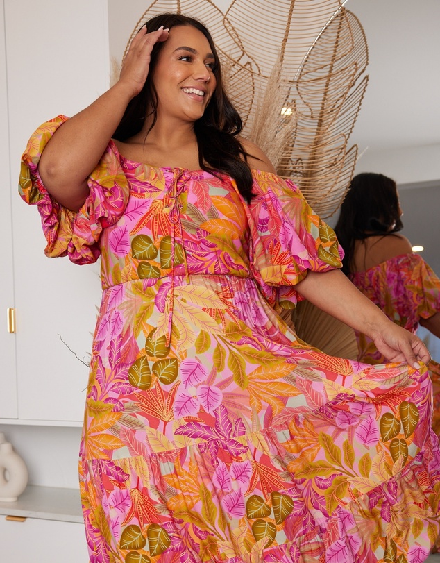 Esther & Co - Axelle Dress - Sunset Print