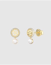 GUESS - Gold-Tone Tiny Pearly Stud Earrings