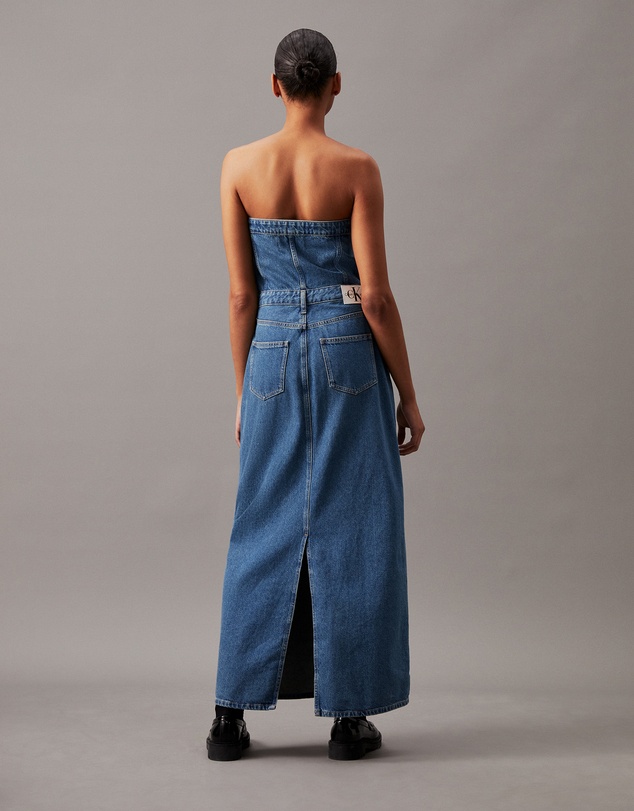 Calvin Klein Jeans - Strapless Denim Maxi Dress
